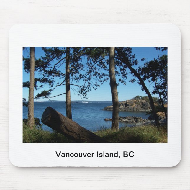 Vancouver Island White Border Mouse Pad (Front)