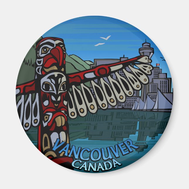 Vancouver Magnet Souvenir Magnet Buttons & Gifts (Front)