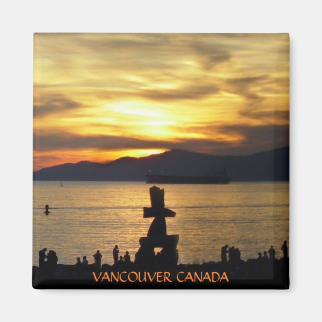 Vancouver Magnet Souvenir Sunset Beach Magnets (Front)