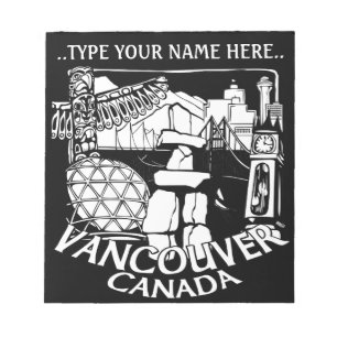 Vancouver Notepad Personalised Vancouver Souvenir