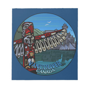 Vancouver Notepad Vancouver Native Art Souvenir