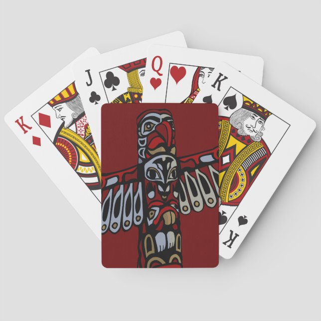 Vancouver Playing Cards Native Art Totem Pole Card (Back)