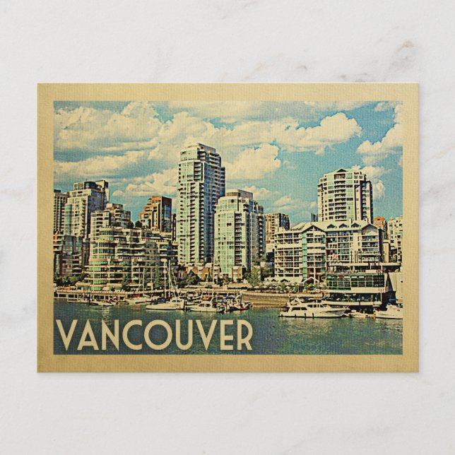 Vancouver Postcard Canada Vintage Travel (Front)