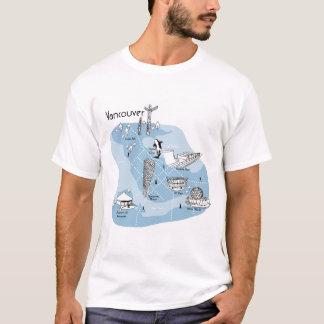 Vancouver Poster - Blue T-Shirt