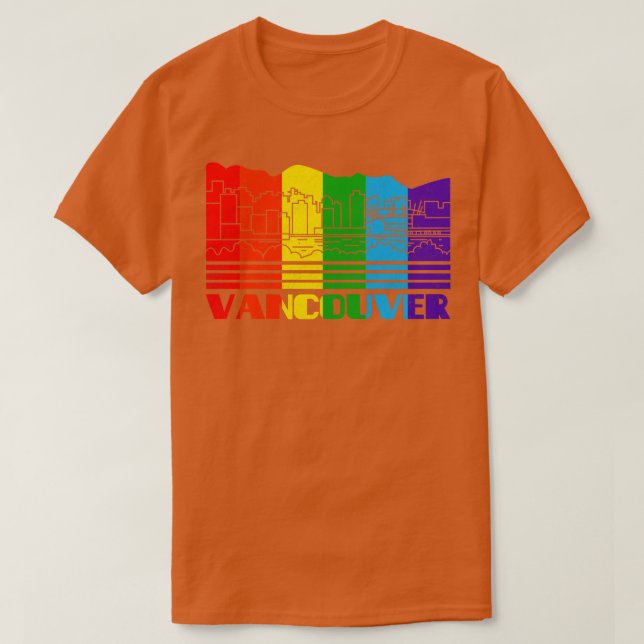 Vancouver Pride  Vancouver LGBT Gift LGBTQ Support T-Shirt (Design Front)