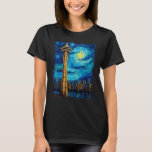 Vancouver Retro Vintage Vancouver Canada Van Gogh  T-Shirt<br><div class="desc">Vancouver Retro Vintage Vancouver Canada Van Gogh Art</div>