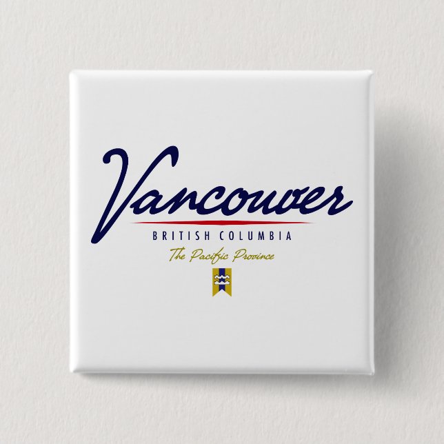 Vancouver Script 15 Cm Square Badge (Front)