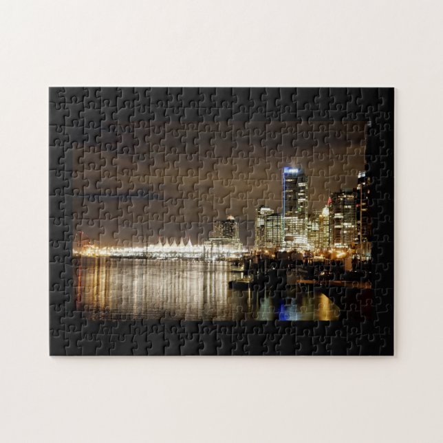Vancouver Skyline at night Jigsaw Puzzle (Horizontal)