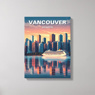 Vancouver Skyline Canada Travel Canvas Print