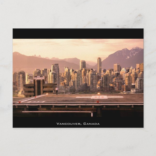 Vancouver Skyline Sunrise Panorama Postcard (Front)