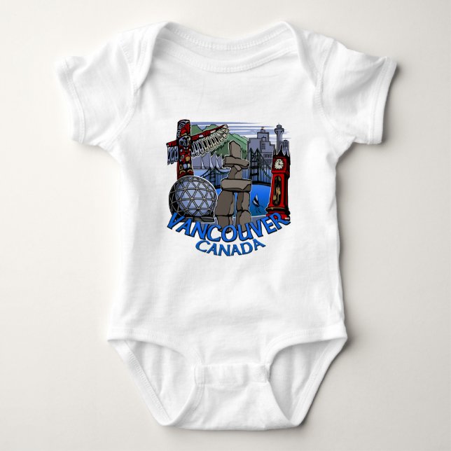 Vancouver Souvenir Baby One Piece / Jumper Bodysuit (Front)