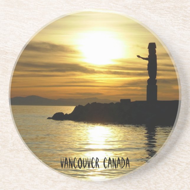 Vancouver Souvenir Coasters Vancouver Sunset Gifts (Front)