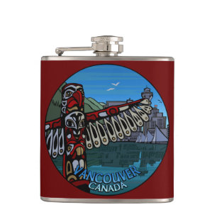 Vancouver Souvenir Flask 2 Worlds Landmark Gifts