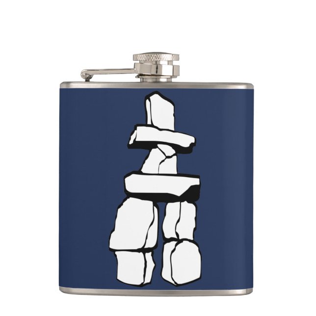 Vancouver Souvenir Flask Vancouver Inukshuk Gifts (Front)