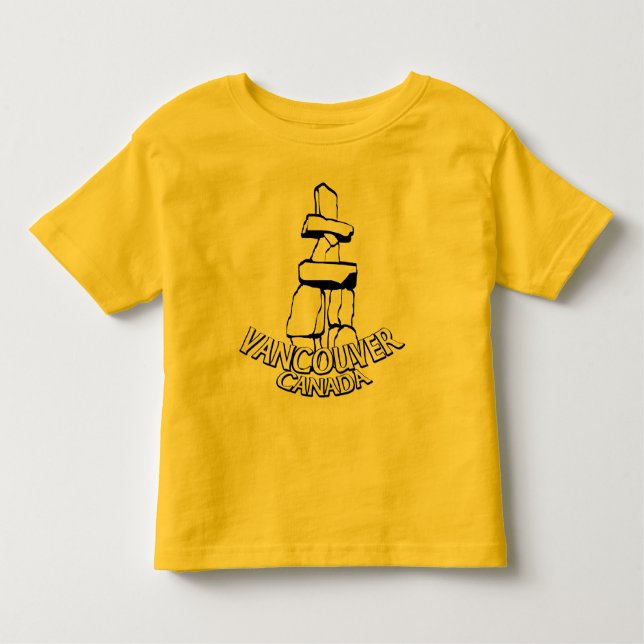Vancouver Souvenir Kid's T-shirts Inukshuk Art Tee (Front)