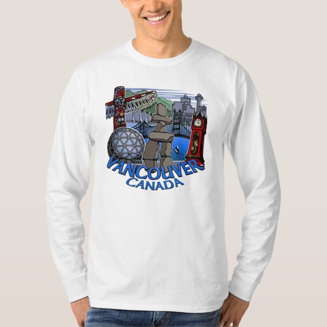 Vancouver Souvenir Long Sleeve Shirt Canada Tee (Front)