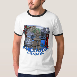 Vancouver Souvenir Men's T-shirt Landmark Art Tees