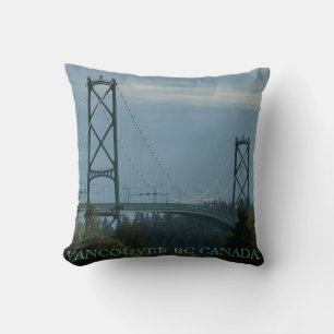 Vancouver Souvenir Pillow Lions Gate Bridge Gift