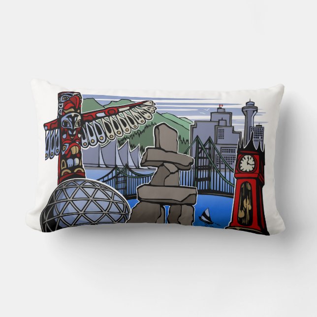 Vancouver Souvenir Pillow Vancouver Landmark Gifts (Front)