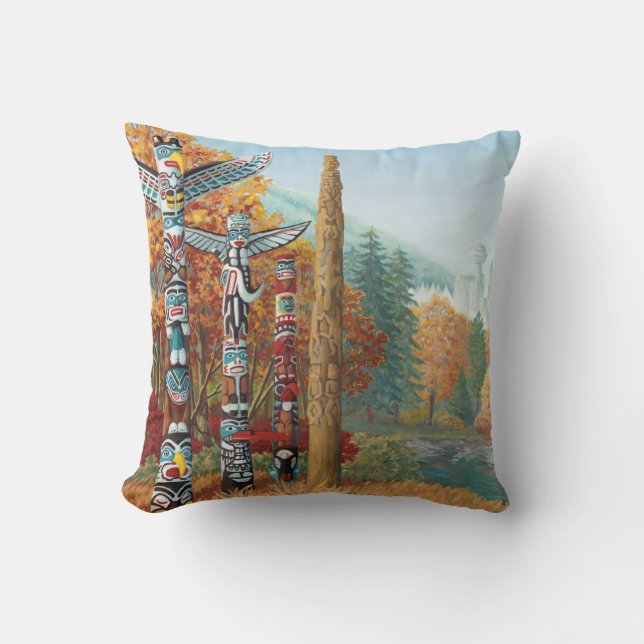 Vancouver Souvenir Pillow Vancouver Landmarks Gift (Front)