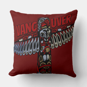 Vancouver Souvenir Pillow Vancouver Totem Pole Art