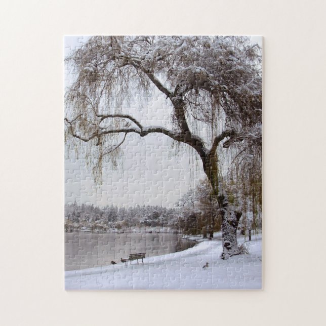 Vancouver Souvenir Puzzle Lost Lagoon Winter (Vertical)