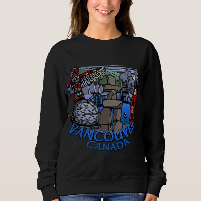Vancouver Souvenir Sweatshirt Vancouver Art Shirts (Front)