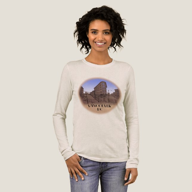 Vancouver Souvenir T-shirt Gastown Art Womens Tees (Full Front)