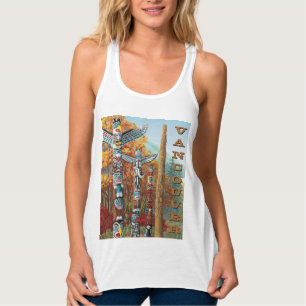 Vancouver Souvenir Tank Top Women's Totem Pole Top