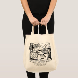 Vancouver Souvenir Tote Bag Landmark Art Bags