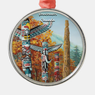 Vancouver Totem Pole Ornament Native Art Souvenirs