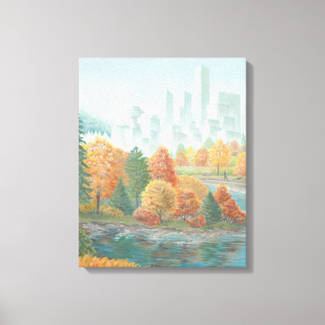 Vancouver Totem Poles Art Print Canvas (Front)