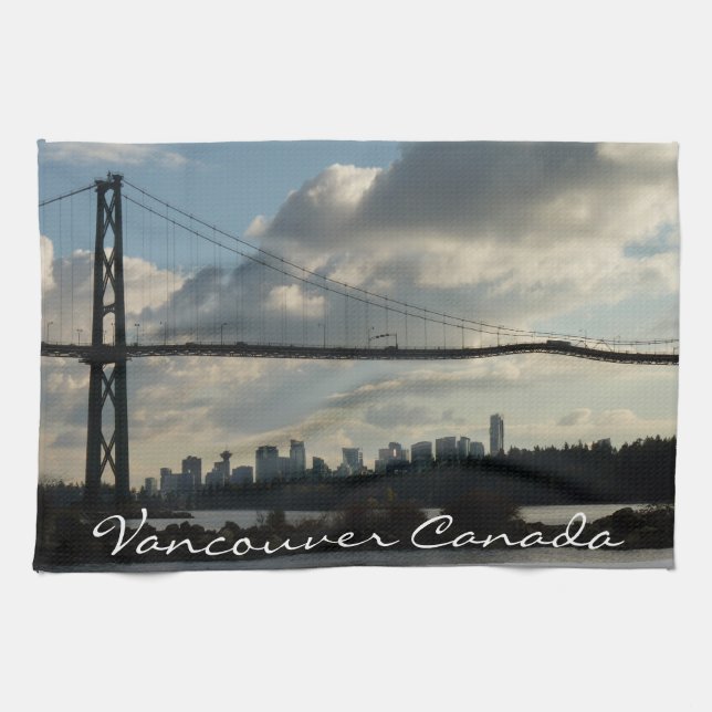 Vancouver Towel Personalised Souvenir Tea Towel (Horizontal)