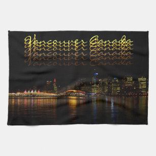 Vancouver Towel Personalised Souvenir Tea Towel
