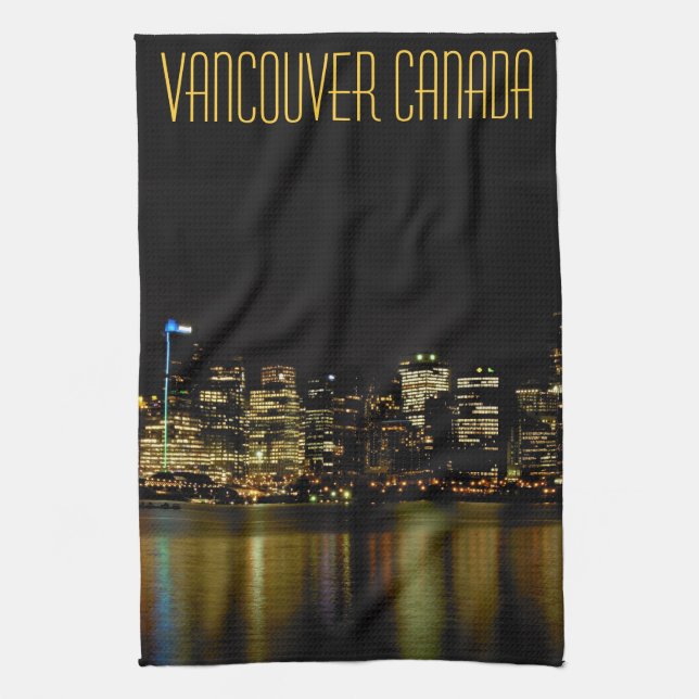 Vancouver Towel Personalised Souvenir Tea Towel (Vertical)