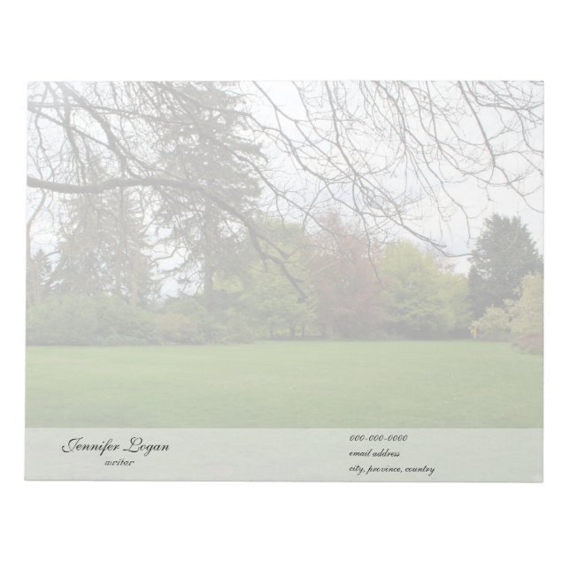 Vancouver Van Dusen Botanical Garden Notepad (Front)