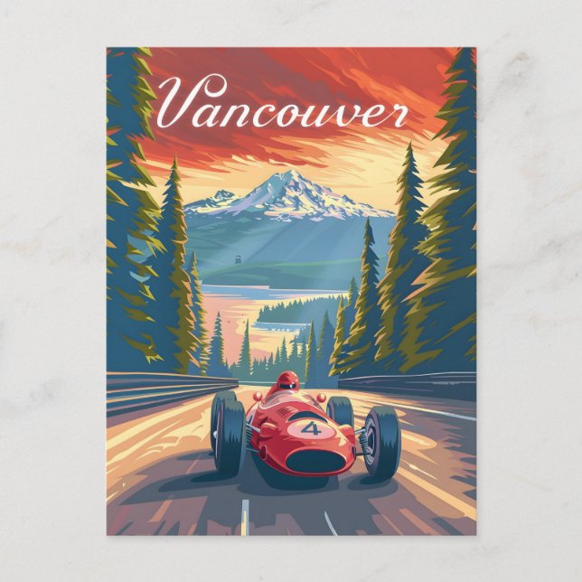 Vancouver Vintage Racing Car Postcard (Front)
