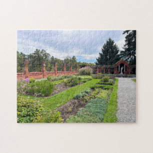 Vanderbilt Mansion gardens in Hyde Park NY Jigsaw Puzzle