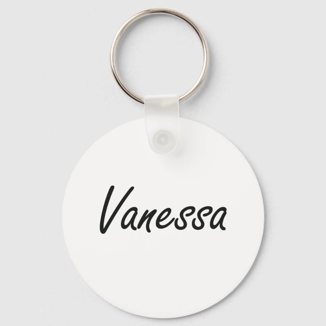 Vanessa artistic Name Design Key Ring (Front)