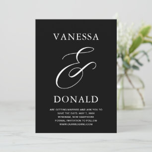 Vanessa Black Modern Wedding Save The Date