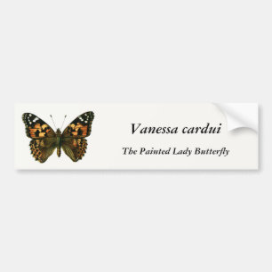 Vanessa cardui - The Painted Lady Butterfly Bumper Sticker