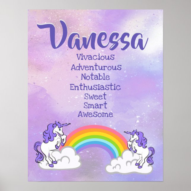 Vanessa Name Poster (Front)