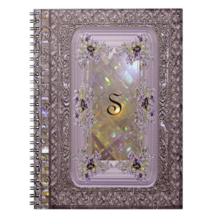 Vanfleet Lilac Victorian Monogram Spiral Notebook