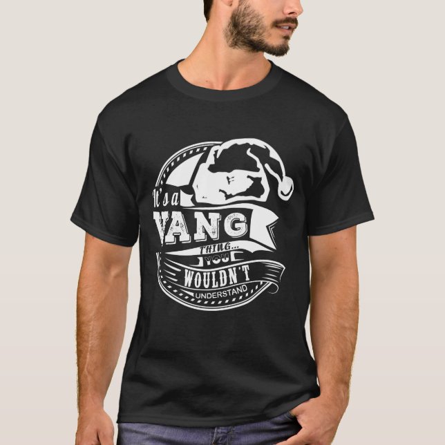 Vang- Hat Xmas Personalised Name T-Shirt (Front)