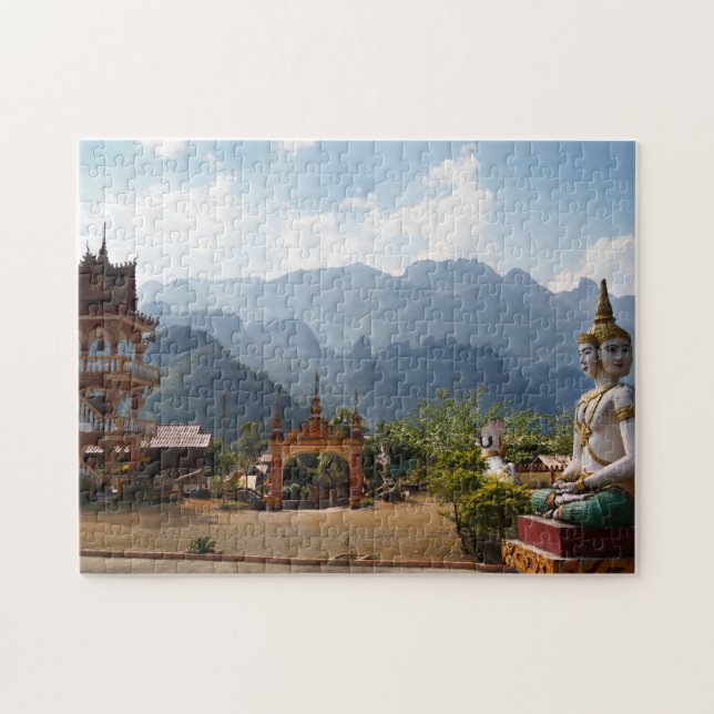 Vang Vieng Laos Creative Temple jigsaw puzzle (Horizontal)
