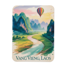  Vang Vieng Laos Hot air Balloon Vintage