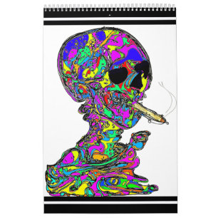VanGogh's Calavera Skull Smoking Cigarette Calendar