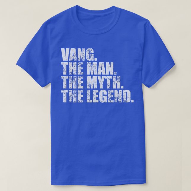 VangVang Family name Vang last Name Vang Surname V T-Shirt (Design Front)