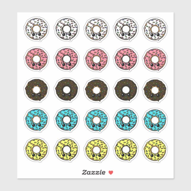 Vanilla and Chocolate Doughnuts w/ Frosting Sprink (Sheet)