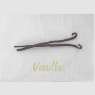 Vanilla bean with sugar tissue paper